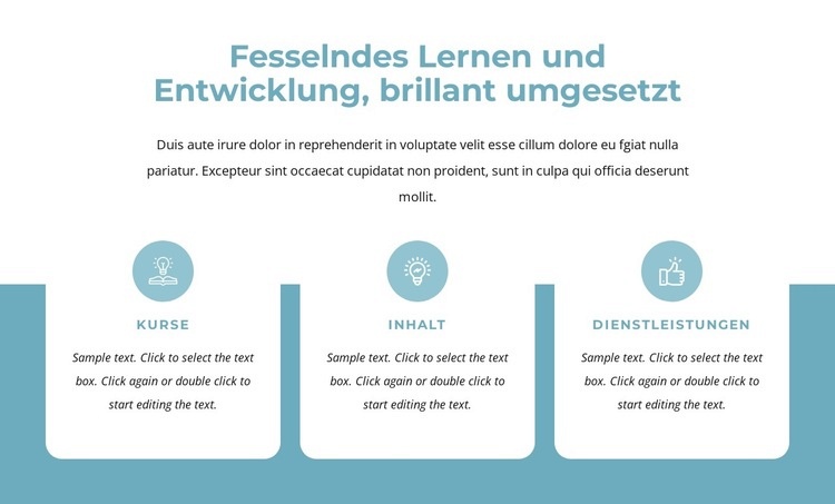 Engagierendes Lernen und Entwicklung HTML Website Builder