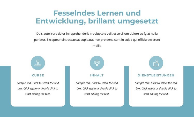 Engagierendes Lernen und Entwicklung HTML5-Vorlage