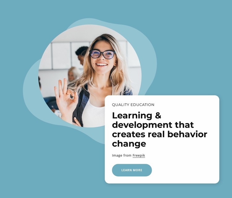 Learning and development content Elementor Template Alternative