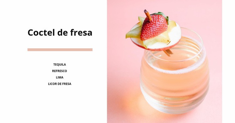 Coctel de fresa Creador de sitios web HTML