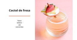 Coctel De Fresa - Maqueta De Sitio Web Gratuita