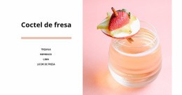 Página De Inicio Del Sitio Web Para Coctel De Fresa