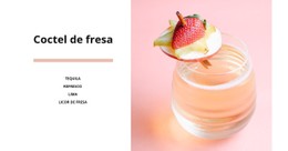Coctel De Fresa Plantilla De Formulario CSS