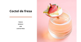 Aterrizaje HTML Para Coctel De Fresa