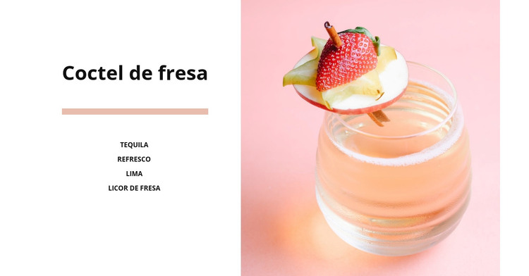 Coctel de fresa Plantilla HTML