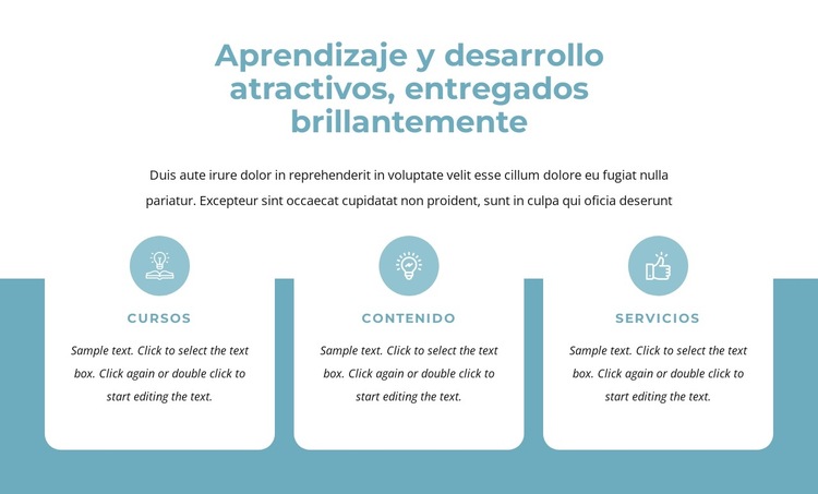 Aprendizaje y desarrollo atractivos Plantilla de sitio web