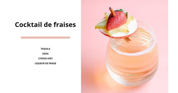 Cocktail de fraises Créateur de site Web HTML