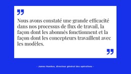 Mise En Page CSS Gratuite Pour Citation Sur Fond Blanc