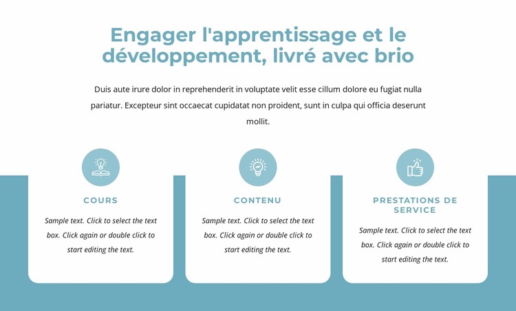 Engager l'apprentissage et le développement Modèle Joomla