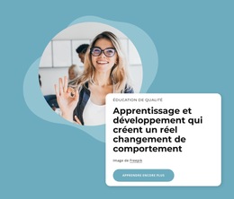 Contenu D'Apprentissage Et De Développement - Modèle De Page De Destination