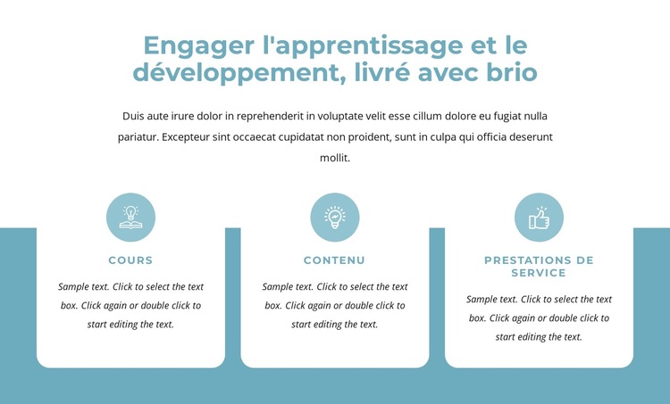 Engager l'apprentissage et le développement Thème WordPress