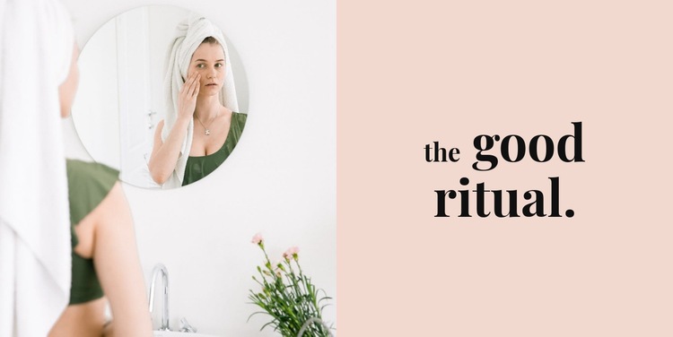 The good ritual Homepage Design