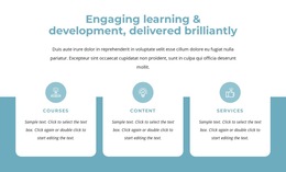 Engaging Learning And Development - Easy-To-Use HTML5 Template