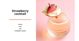 HTML5 Theme For Strawberry Cocktail