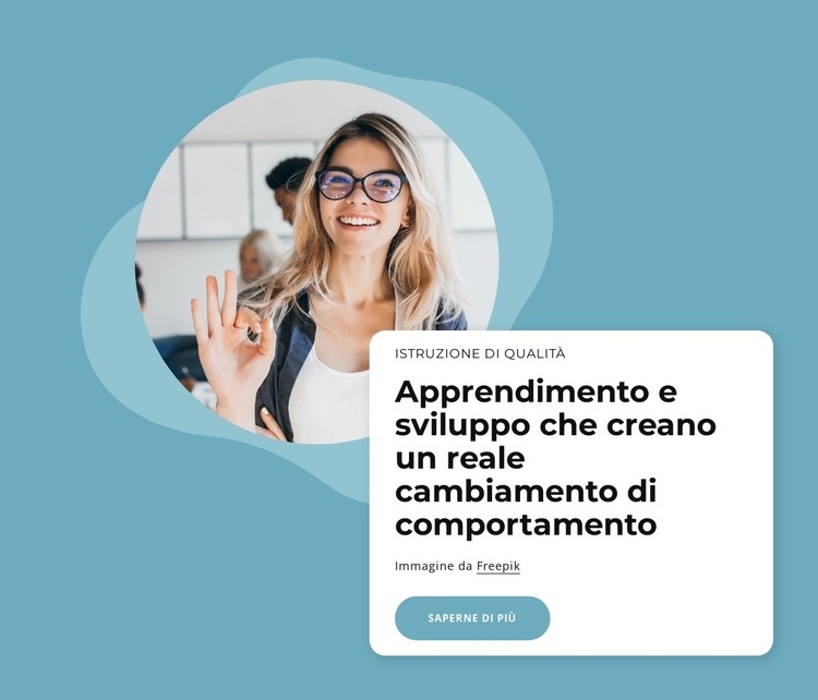 Contenuti di apprendimento e sviluppo Costruttore di siti web HTML