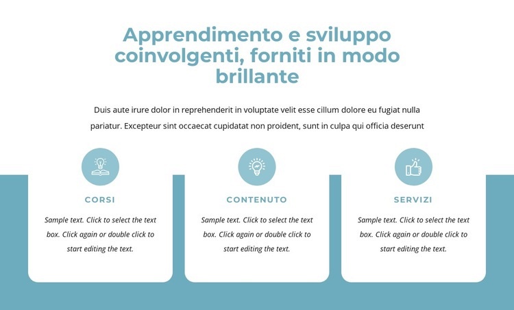 Coinvolgere l'apprendimento e lo sviluppo Mockup del sito web