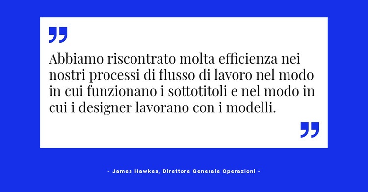 Citazione su supporto bianco Mockup del sito web