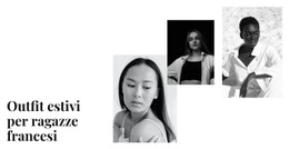 Colonna Del Modello Di Griglia CSS Per Vestito Estivo