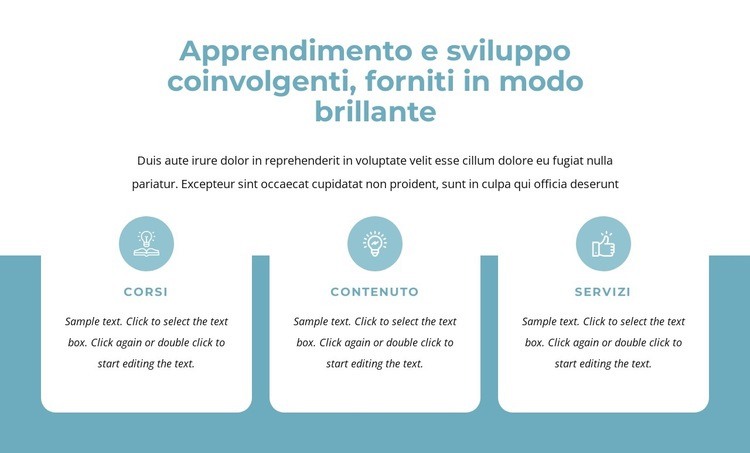 Coinvolgere l'apprendimento e lo sviluppo Modello