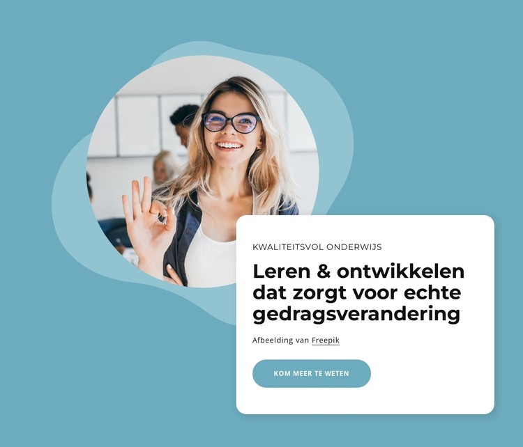 Inhoud leren en ontwikkelen HTML-sjabloon