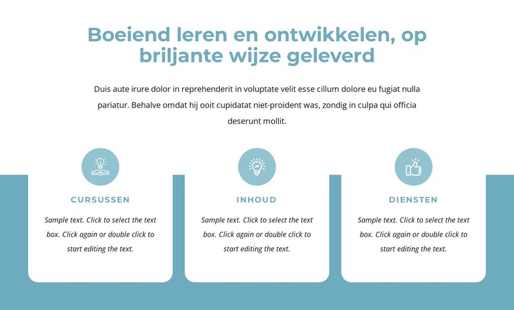 Betrokken bij leren en ontwikkelen HTML-sjabloon