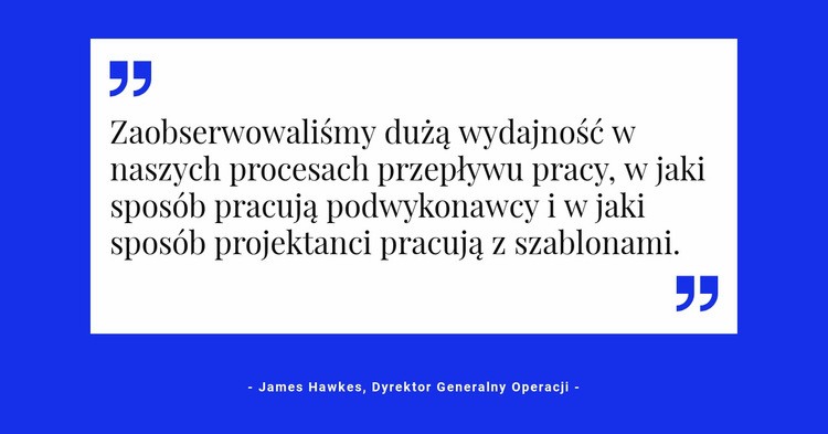 Cytat na białym tle Projekt strony internetowej