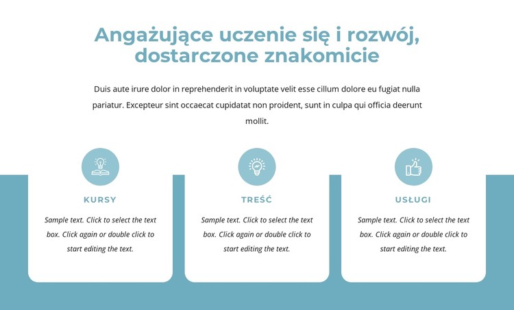 Angażująca nauka i rozwój Szablon CSS