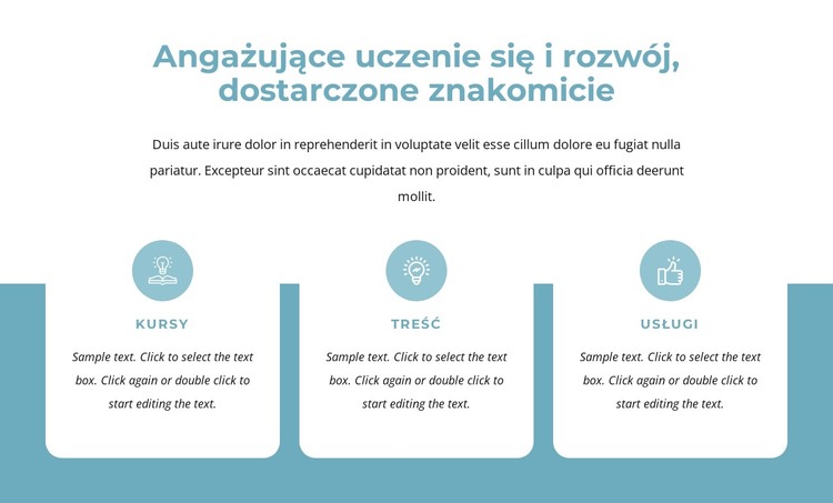 Angażująca nauka i rozwój Szablon HTML