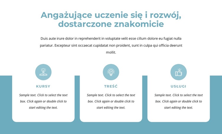 Angażująca nauka i rozwój Szablon witryny sieci Web