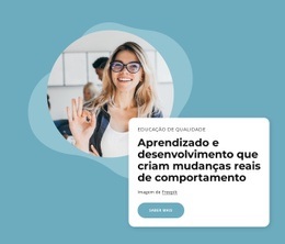 Design De Site Para Conteúdo De Aprendizado E Desenvolvimento