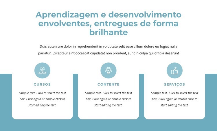 Envolvendo aprendizado e desenvolvimento Modelo HTML5