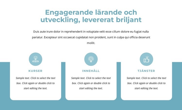 Engagerande lärande och utveckling CSS -mall