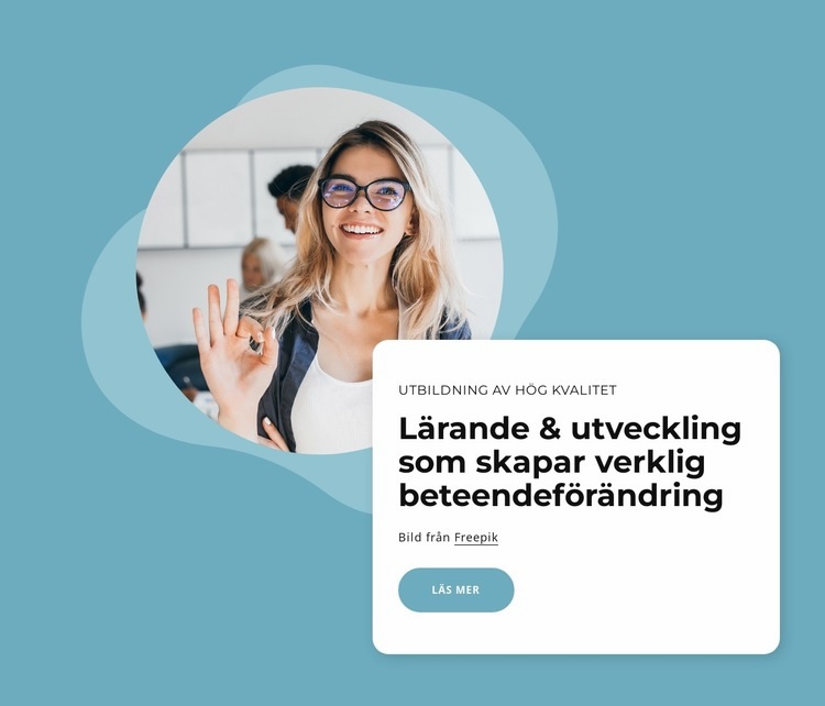 Lärande och utvecklingsinnehåll HTML-mall