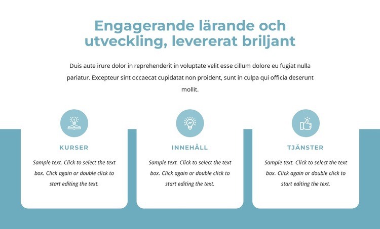 Engagerande lärande och utveckling Webbplats mall