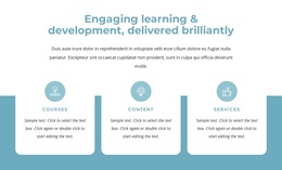 Responsive Web Template For Engaging Learning And Development