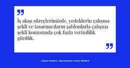 Beyaz Arka Planda Alıntı - Bir Sayfalık Şablon