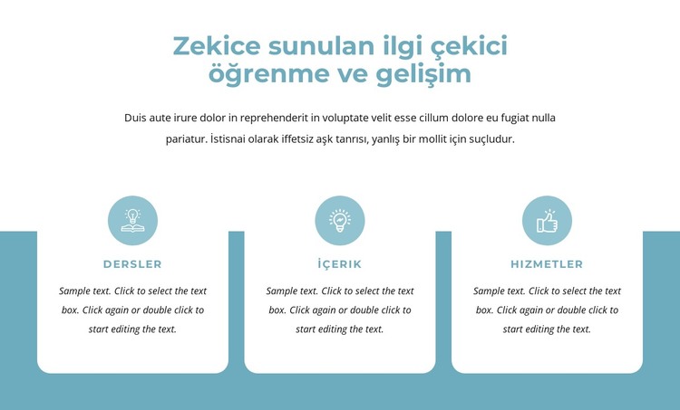 İlgi çekici öğrenme ve gelişim HTML Şablonu