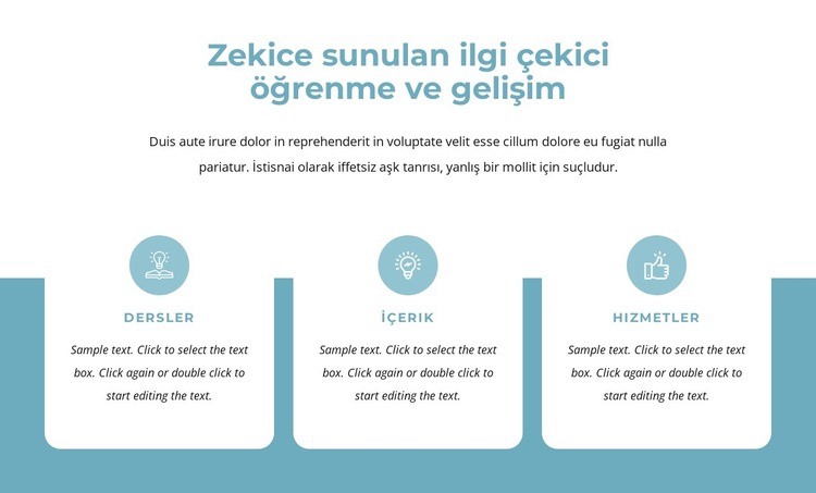 İlgi çekici öğrenme ve gelişim Web Sitesi Oluşturucu Şablonları