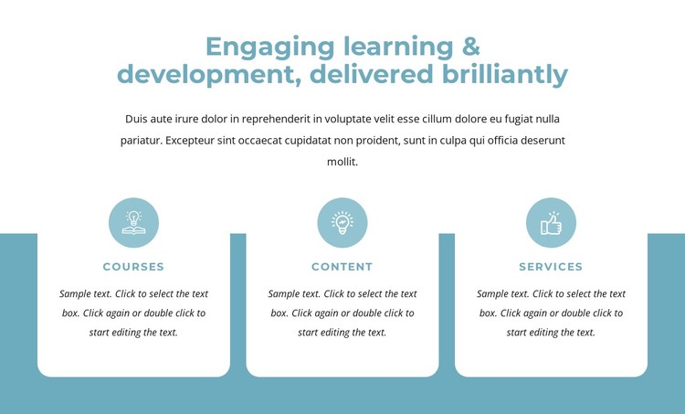 Engaging learning and development Web Design