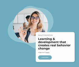 Learning And Development Content - Landing Page