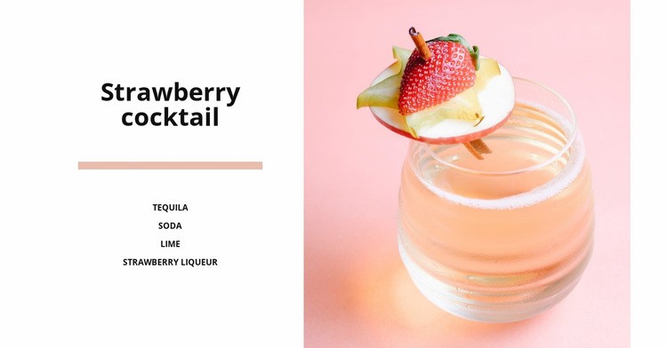 Strawberry cocktail Wix Template Alternative