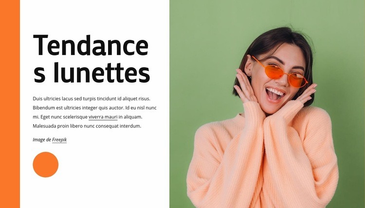 Tendances lunettes Modèle HTML5