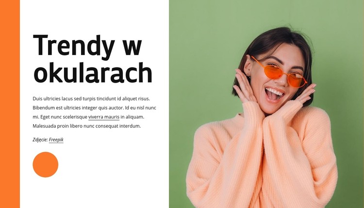 Trendy w okularach Szablon CSS