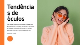 Tendências De Óculos - Construtor De Sites