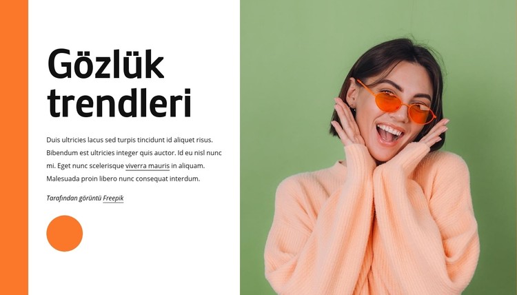 Gözlük trendleri CSS Şablonu