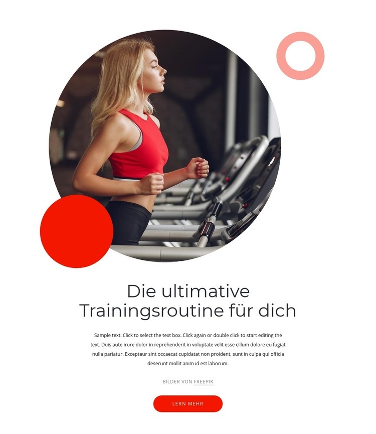 Ultimative Workouts Website-Modell