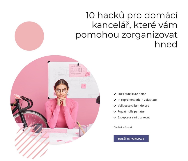 10 hacků domácí kanceláře Šablona HTML