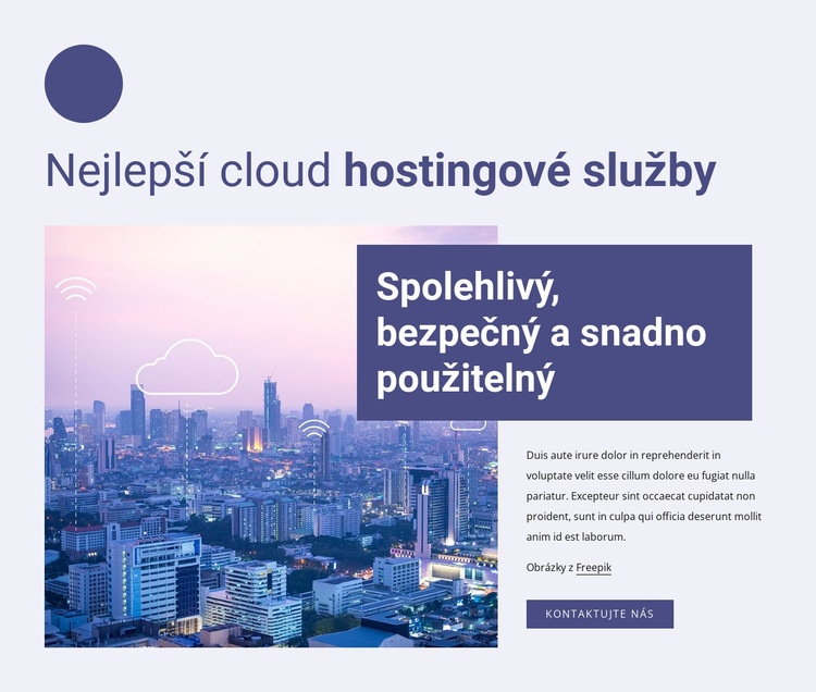 Nejlepší cloudové hostingové služby Šablona