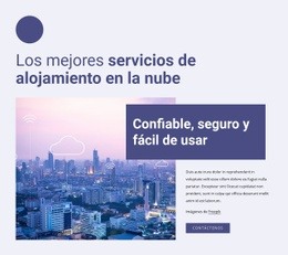 Los Mejores Servicios De Alojamiento En La Nube - Plantilla De Sitio Web Gratuita