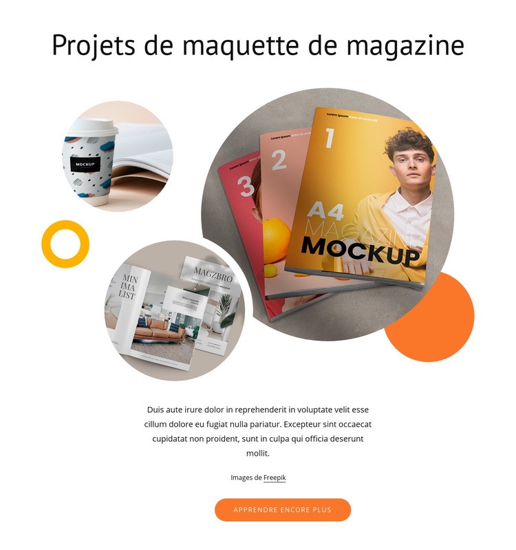 Maquettes de magazines Créateur de site Web HTML